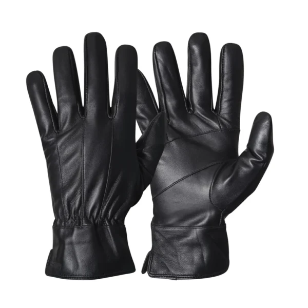 Klassiska Skinnhandskar / Uniformshandskar i fårskinn med fleecefoder.
