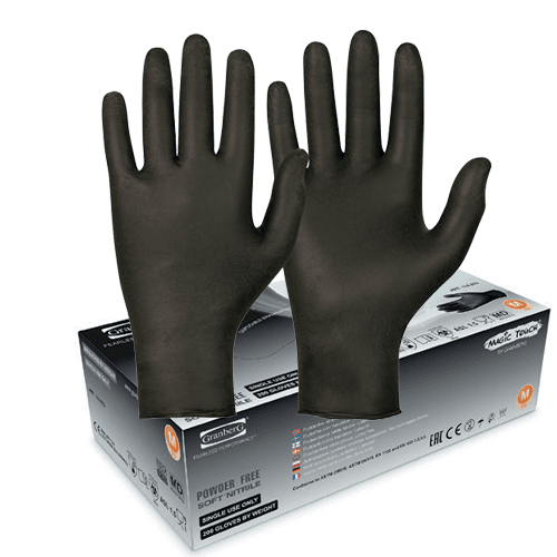 Magic Touch Svarta Nitril Handskar