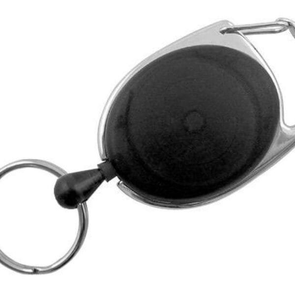 Jojo för nycklar eller nyckelbricka. Svart färg.